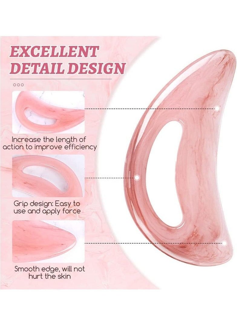 XiuWoo Larger Gua Sha Resin Scraper Massage Tool Guasha Scraping for Back Neck Leg Full Body Relaxation Lymphatic Drainage Cellulite Remove  - Image 3
