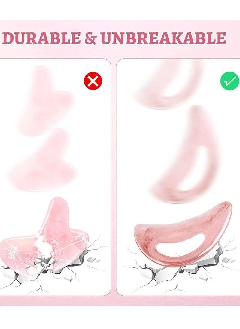 XiuWoo Larger Gua Sha Resin Scraper Massage Tool Guasha Scraping for Back Neck Leg Full Body Relaxation Lymphatic Drainage Cellulite Remove  - Image 2