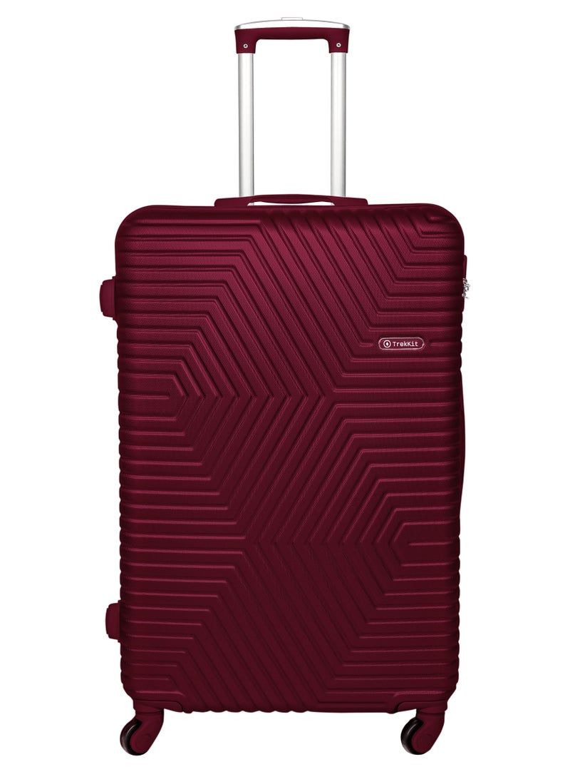 TRAVEL WAY - TravelWay Lightweight Luggage Set of 3 Bag - 3 Sizes Hardshell Suitcase Spinner Luggage for Travel | ABS Luggage with 4 Spinner Wheels (Burgundy Red, Set of 3) - Image 1