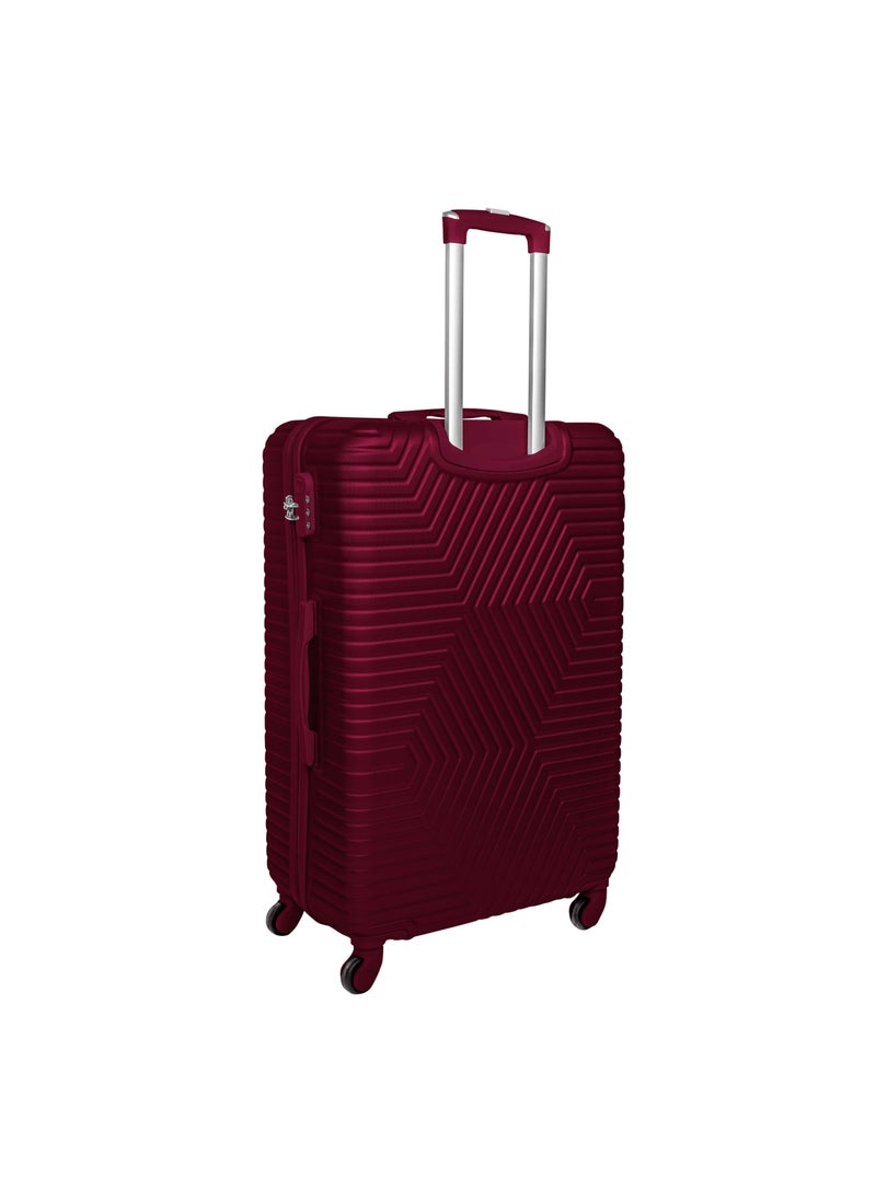 TRAVEL WAY - TravelWay Lightweight Luggage Set of 3 Bag - 3 Sizes Hardshell Suitcase Spinner Luggage for Travel | ABS Luggage with 4 Spinner Wheels (Burgundy Red, Set of 3) - Image 1