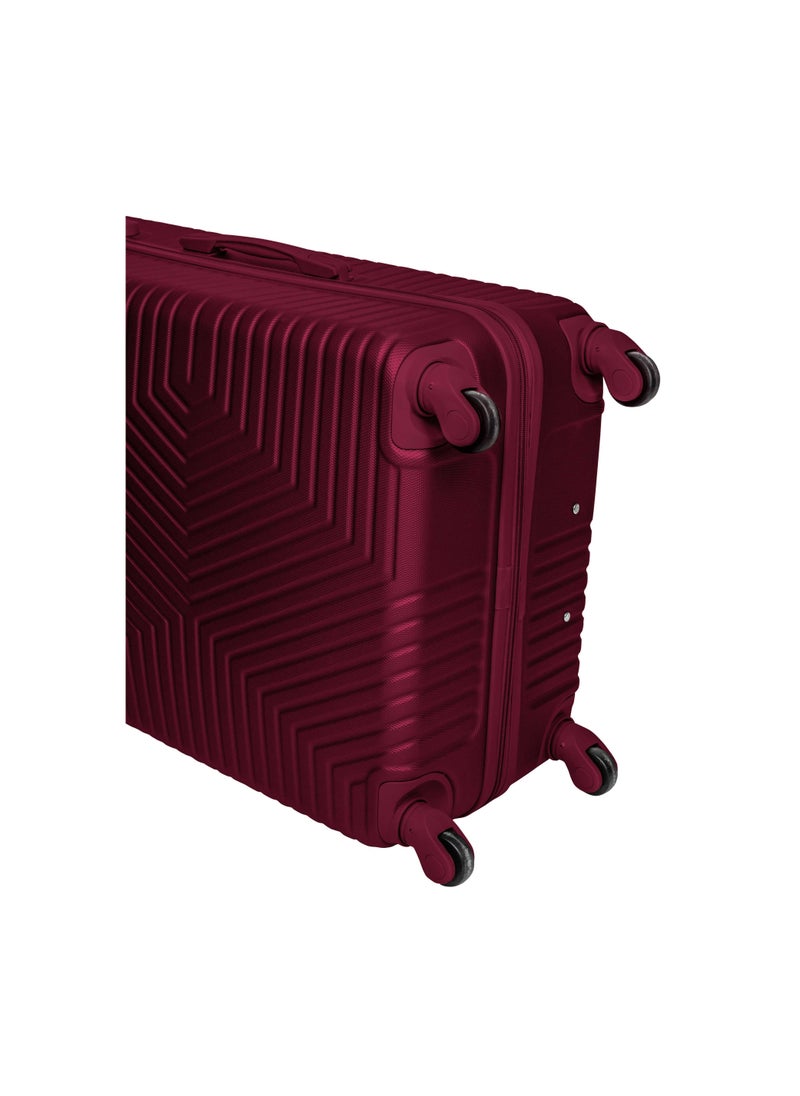 TRAVEL WAY - TravelWay Lightweight Luggage Set of 3 Bag - 3 Sizes Hardshell Suitcase Spinner Luggage for Travel | ABS Luggage with 4 Spinner Wheels (Burgundy Red, Set of 3) - Image 1