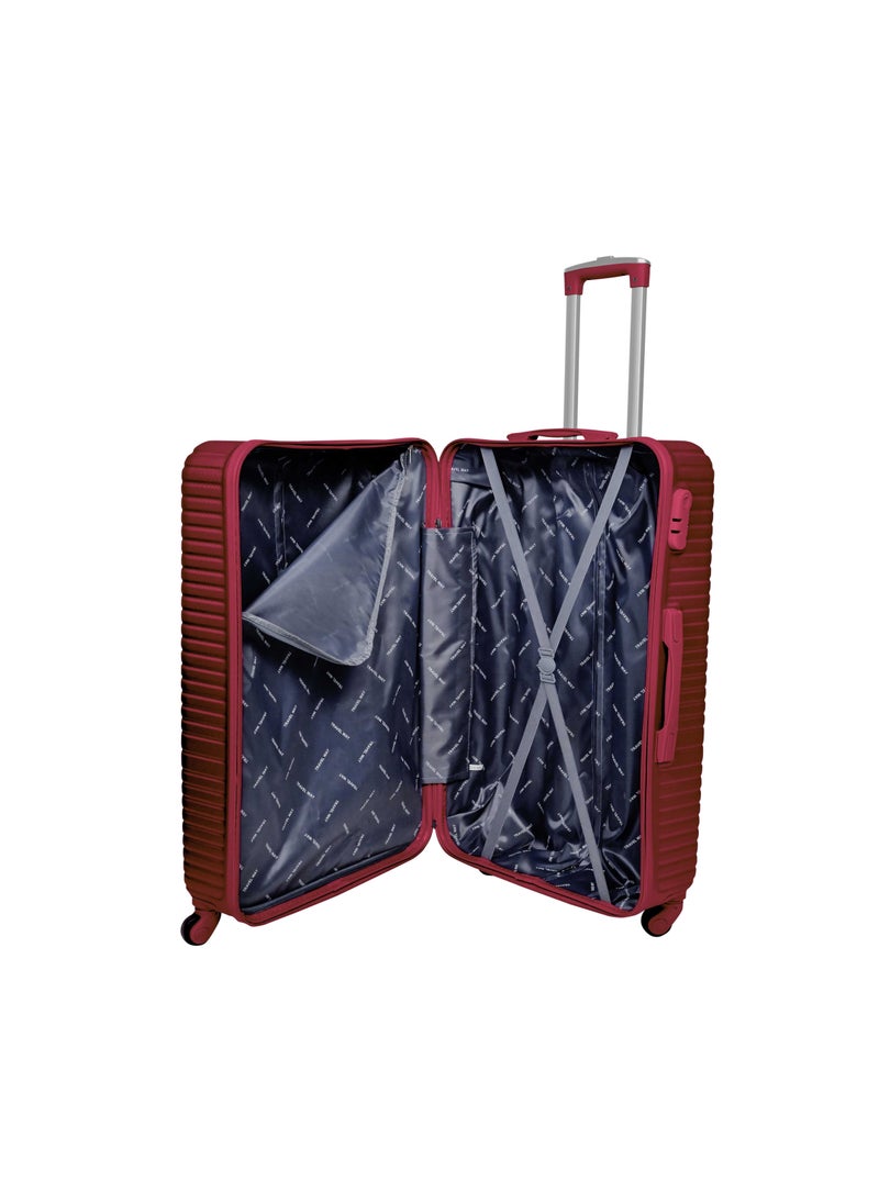 TRAVEL WAY - TravelWay Lightweight Luggage Set of 3 Bag - 3 Sizes Hardshell Suitcase Spinner Luggage for Travel | ABS Luggage with 4 Spinner Wheels (Burgundy Red, Set of 3) - Image 1