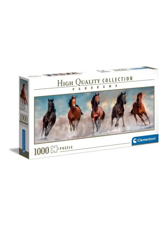 Clementoni Horses Panorama Puzzle - 1000 Pcs - Image 1