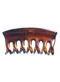 CARAVAN Caravan Medium Conventional Hair Claw With Wave And Rounded Teeth In Tortoise Shell 
