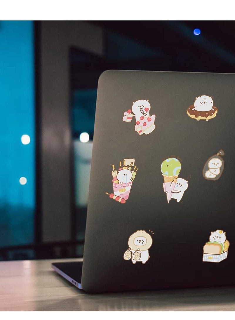 40-عبوة ملصقات دببة كرتونية لطيفة - رسومات مائية من الفينيل لمذكرات الطعام، حقائب العربات، زجاجات الماء، الثلاجات، الكمبيوترات، ومشاريع الأعمال اليدوية. ملصقات مرحة وجذابة! - Image 4