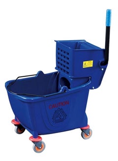 LACOT GENERAL TRADING LLC Cleaning Trolley  With Premium Mop Wringer 32L Blue 