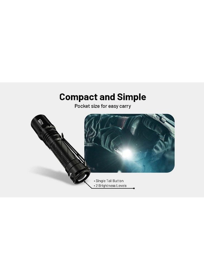NITECORE Nitecore MT2C Pro 1800 Lumen EDC Flashlight, USB-C Rechargeable, High Efficient LED, Long Runtime, Long Throw, Slim, Lightweight for Everyday Carry, Glove Box or Outdoor  - Image 4