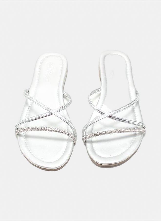 Glitter Glitter Women Slippers - Silver  - Image 3