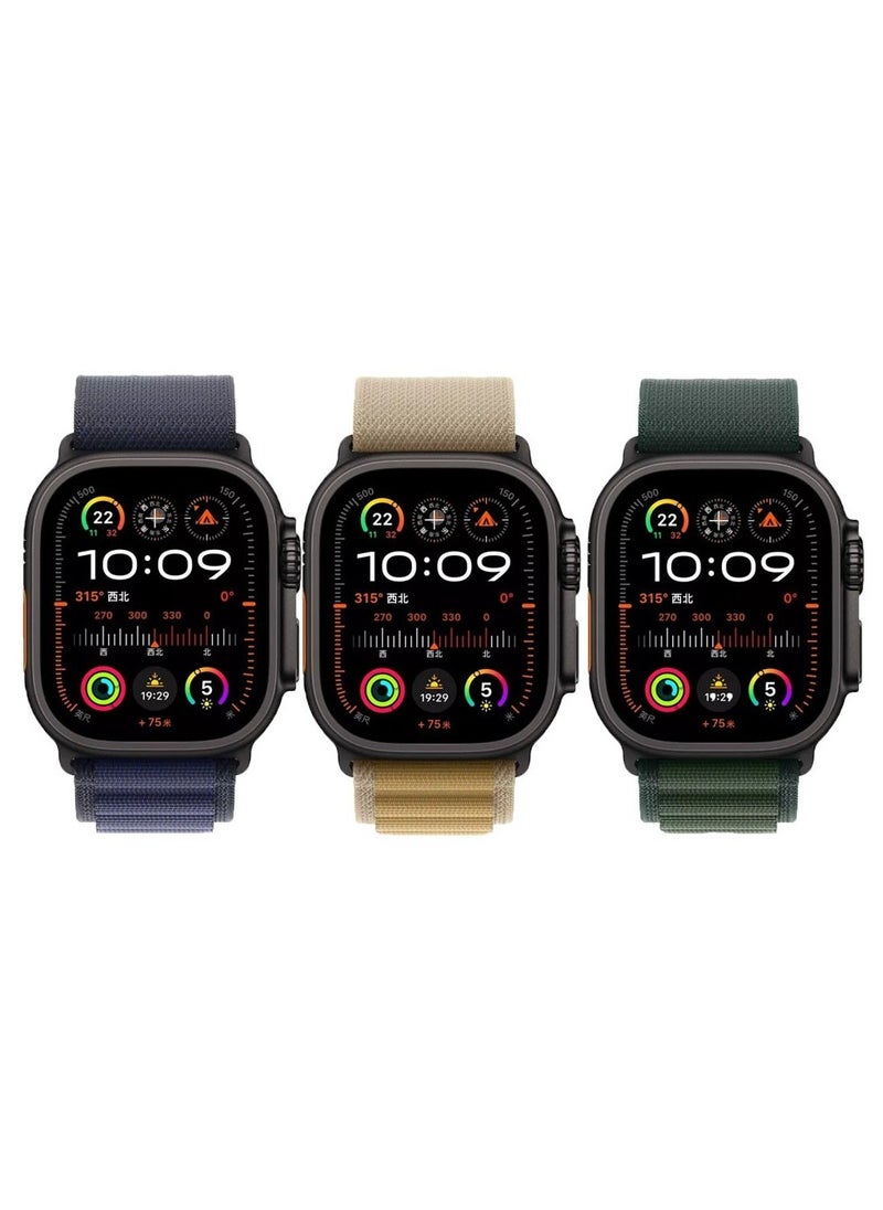 Generic - (Pack of 3) Alpine Loop Band for Apple Watch Ultra 1/2 49mm 46mm 45mm 44mm 42mm, Nylon Woven Sport Strap Compatible with iwatch Series 10 9 8 7 6 5 4 3 2 1 SE - Image 1