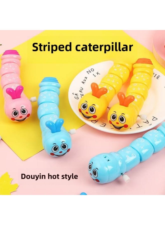Stall Wind Swing Caterpillar Children Crawling Moving Running Puzzle Small Animal Chain Winding Toys-Color:Random Color 720/box - Image 1