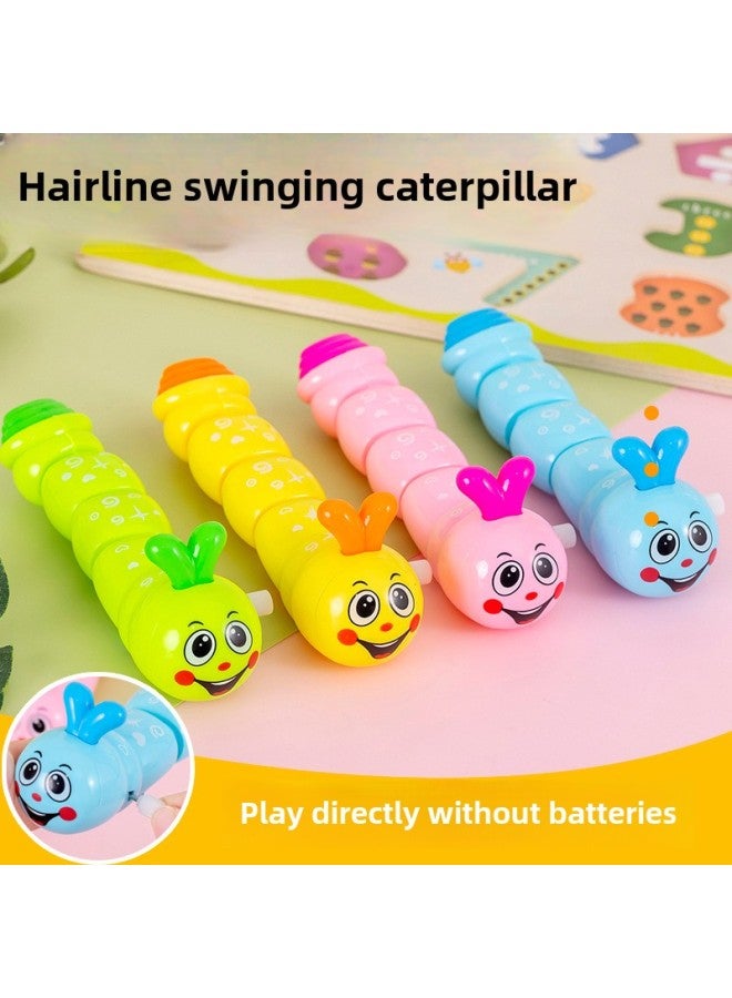 Stall Wind Swing Caterpillar Children Crawling Moving Running Puzzle Small Animal Chain Winding Toys-Color:Random Color 720/box - Image 2