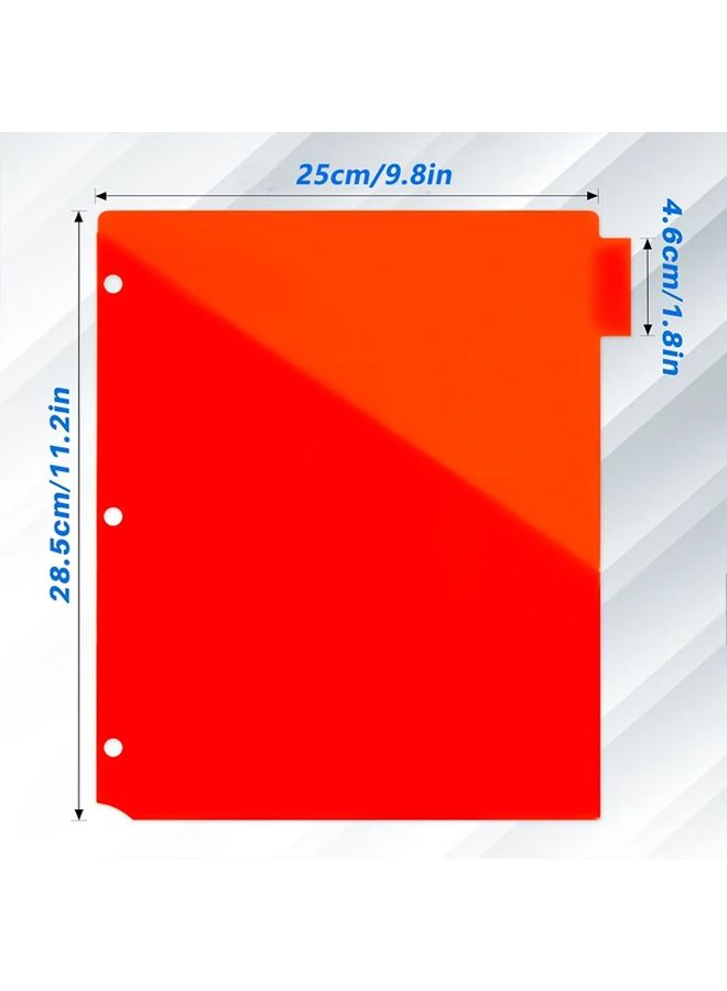 6 Colors 12pcs Multicolor 3 Ring Binder Plastic Page Separators with Labels for Office Organization and School Supplies - Image 2