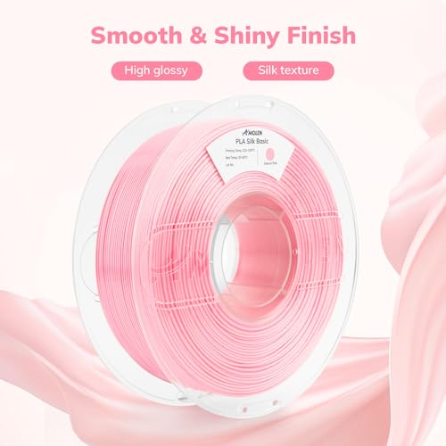 AMOLEN PLA Filament 1.75mm Silk Shiny Sakura Pink, 3D Printer Filament 1.75mm for 3D Printing 1kg(2.2lbs) Spool Compatible with Most FDM Printer - Image 5