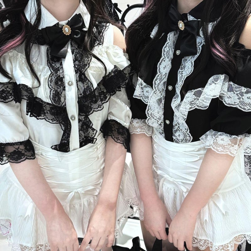 Jirai Kei Blouse | Cutecore Shirt Ouji Fashion Clothes Hime Gyaru Himekaji Shoujo Girl Kawaii Vkei Decora Jojifuku - Image 3