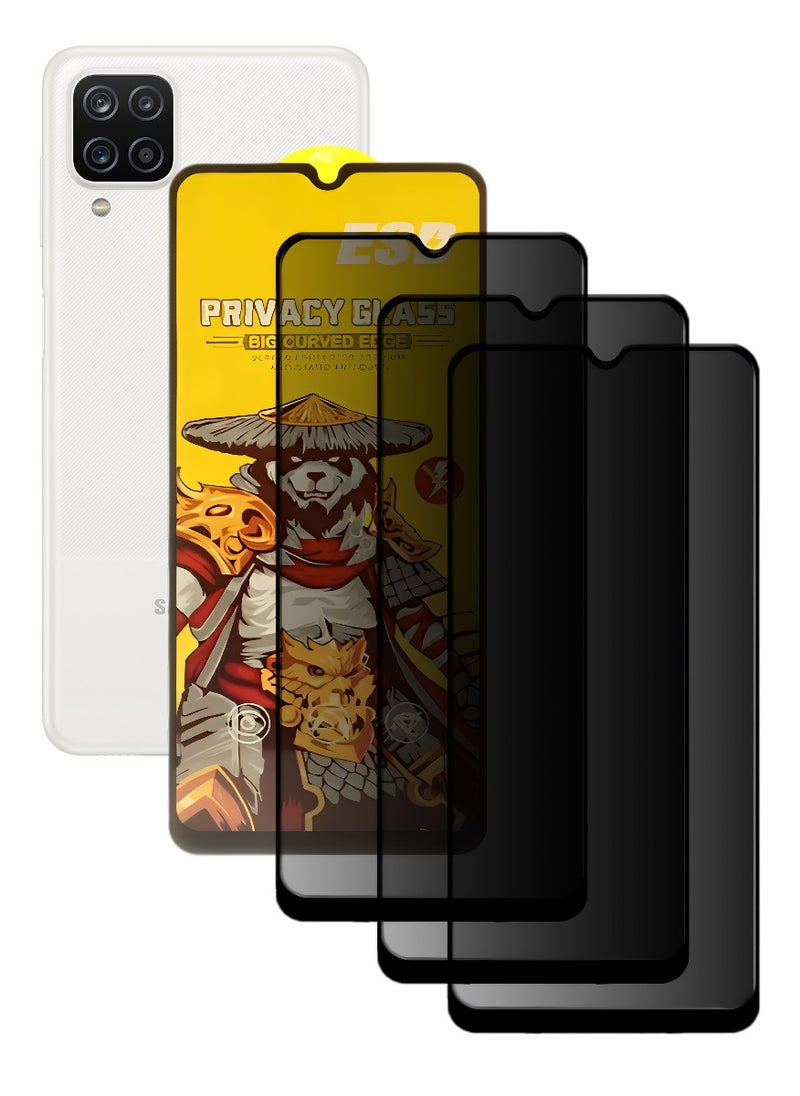 ESD 3 Pieces Tempered Dustproof Glass Screen Protector Compatible For Samsung Galaxy A12 - Image 1