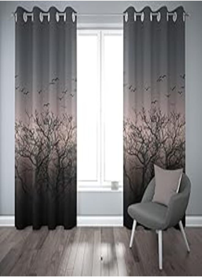 Shatta Fabrics and Curtains Shatta Printed Sunset Curtain 30 Rings One Side 