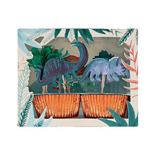 Meri Meri Dinosaur Kingdom Cupcake Kit Pack of 24 - Image 1