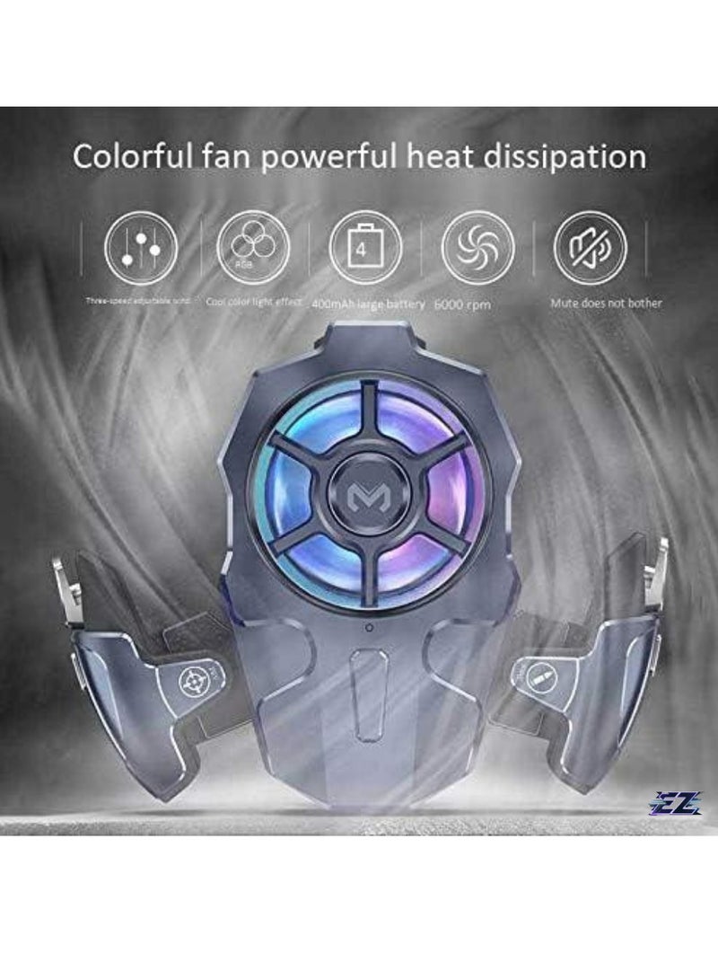 ELTRAZONE PUBG Mobile Controller Phone Fan Cooler Gamepad – L1R1 Trigger Joystick Control for iOS/Android, Enhanced Gaming Performance, Cooling Function for Extended Playtime - Image 3