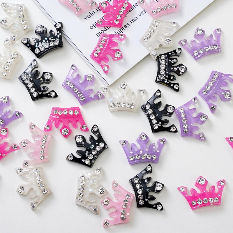 Chenkou Craft 30pcs Resin Flatback Crown Scrapbooking Mix Color 1x 58