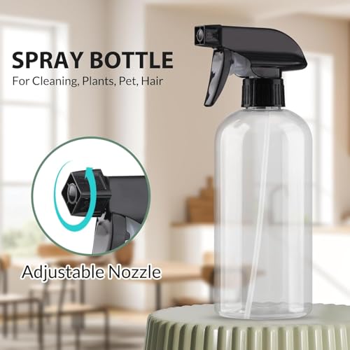 ERZA Spray Bottle 500 ml Transparent Refillable Fine Mist Pump (Pack of 2) Leak Proof Plastic Bottle for Hair Face Garden Perfume Sanitizer Rose Water - Image 5