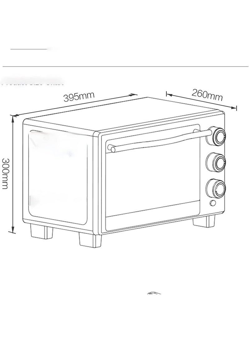 Generic Electric Oven Multi-Function Baking Appliance, Countertop Microwave Style Oven, Small Household Cake Oven with Practical Capacity, Compact Toaster Grill for Kitchen Cooking and Heating  - Image 2