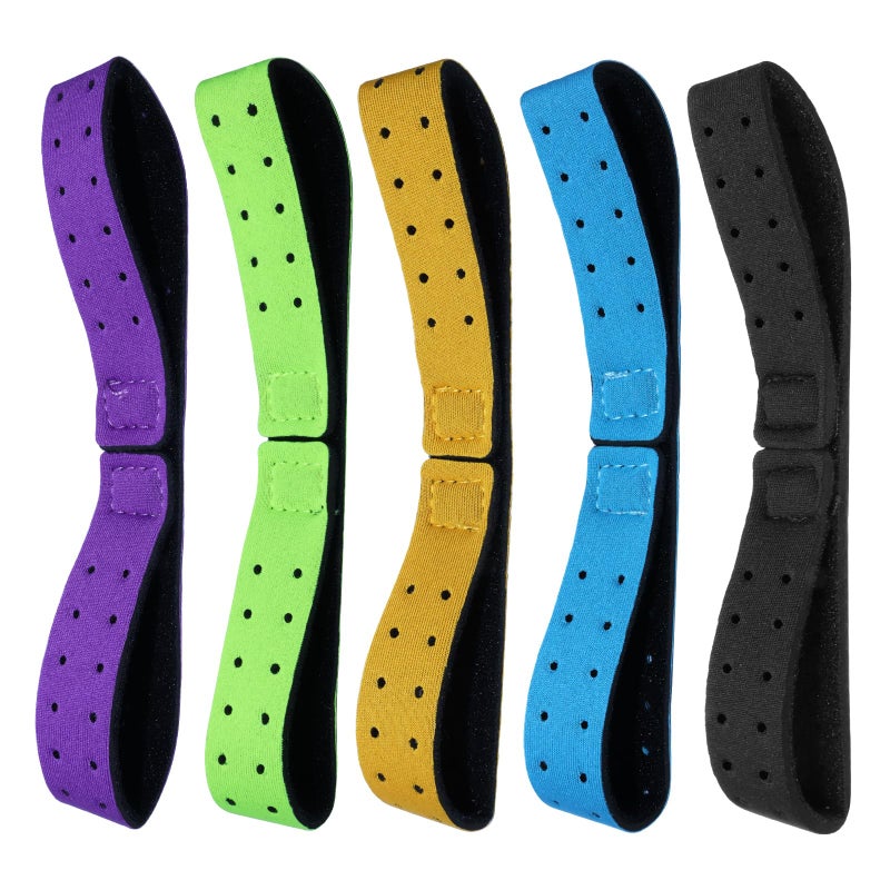 Iffitya 5pcs Replacement Heart Rate Monitor Bands, 0.8x13.8in 5 Colors Soft Heart Rate Strap Adjustable Armband Strap Heart Rate Monitor Band for OTF Beat Heart Rate Sensor,and for Theory Fitness - Image 1