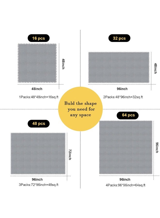 اسم المحتوى ناريلا 6/12/18/30/42/54/54 قطعة بلاط أرضيات من الإسفنج الرغوي لممارسة التمارين الرياضية EVA المتشابك لحماية سطح الأرض الواقي لصالة الألعاب الرياضية المنزلية، سجاد تمرين اللعب، سجاد تمرين التمرين السفلي (رم - Image 3