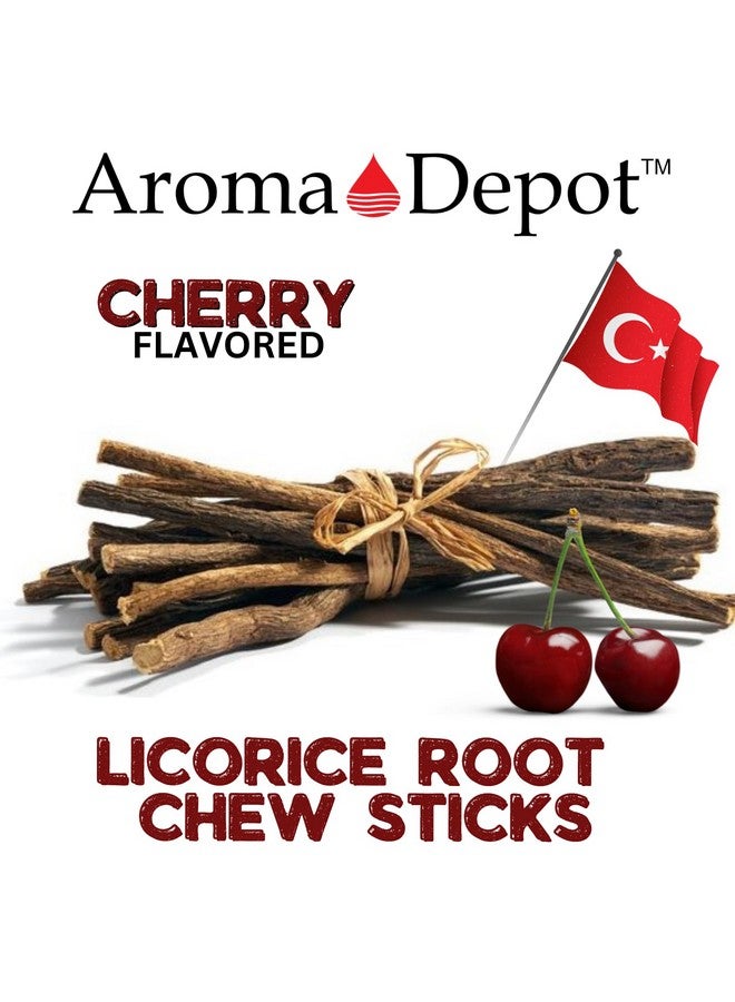 Aroma Depot Aroma Depot Cherry Flavored Licorice Root Chew Sticks - 4 oz. for Oral Health, 100% Pure Natural, 6.5-7 inches Long - Image 4