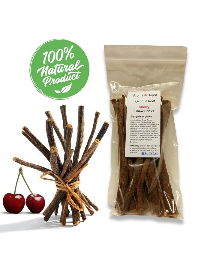 Aroma Depot Aroma Depot Cherry Flavored Licorice Root Chew Sticks - 4 oz. for Oral Health, 100% Pure Natural, 6.5-7 inches Long - Image 3