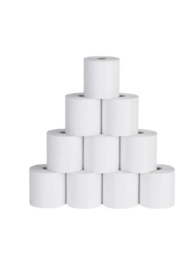 10-Piece Thermal Paper Roll White 80x80mm Premium POS Receipt Paper for Retail & Restaurants - Image 1