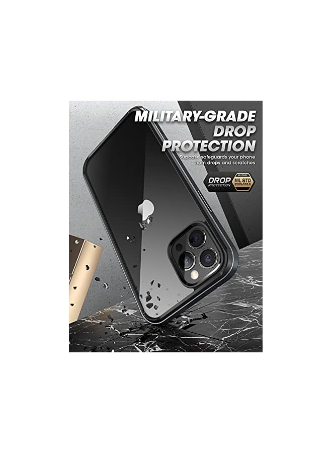 SupCase Unicorn Beetle Edge Series Case for iPhone 13 Pro (2021 Release) 6.1 Inch, Slim Frame Clear Case with TPU Inner Bumper & Transparent (Black) - Image 4
