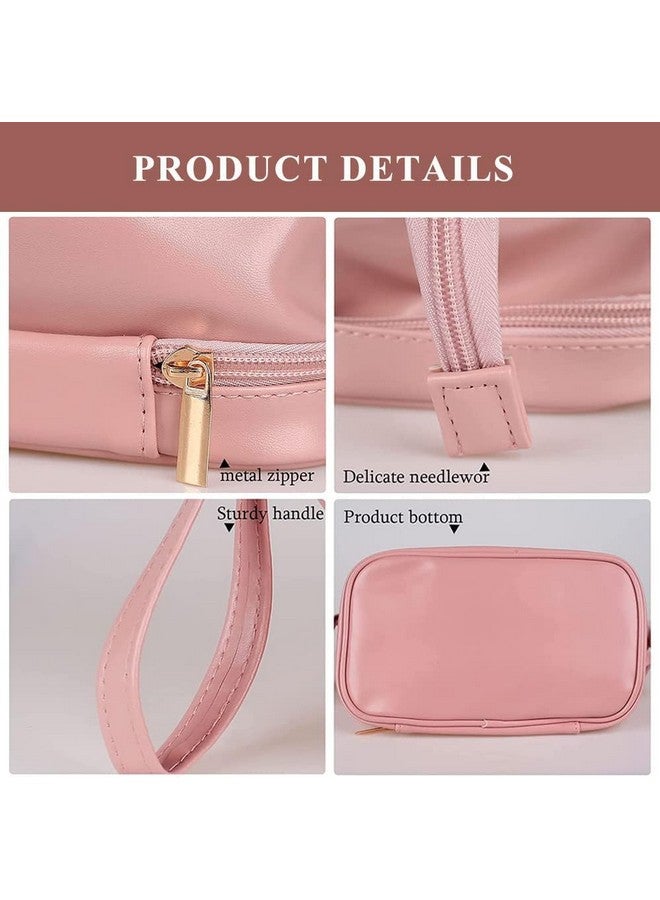 HIMART Makeup Bag, Double Layer Cosmetic Travel Bag, Waterproof Leather Makeup Bag for Women and Girls, Travel Cosmetic Organizer Bag Portable Leather Toiletry Bag. - Image 4