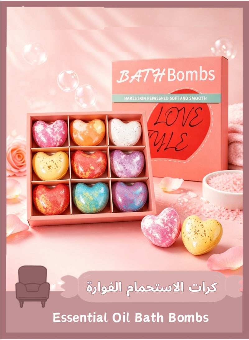 باث بومبز كرات استحمام فوارة، كرات الاستحمام الفوارة، مجموعة هدايا كرات استحمام فوارة، كرات استحمام بالزيوت العطرية، كرات استحمام طبيعية، كرات استحمام يدوية الصنع، هدايا سبا، العناية الشخصية، للاسترخاء، ترطيب البشرة الجافة - Image 1