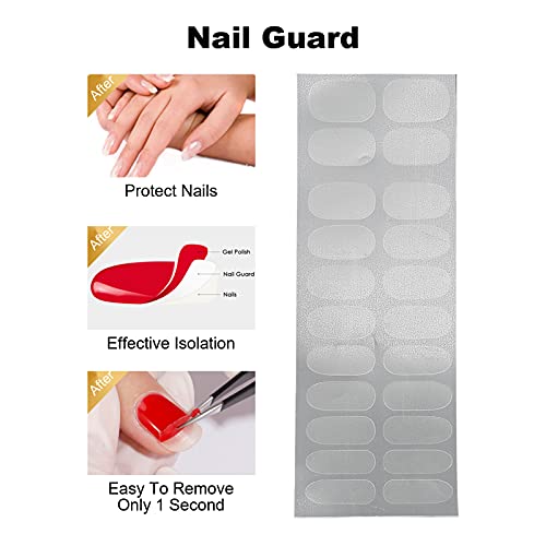 Shanrya Nail Guard, Manicure Nail Art Stickers Self Adhesive Nail Tips Guides Easy To Remove Protective Long Lasting Manicure Protector Tools for Household, Nail Salon - Image 3