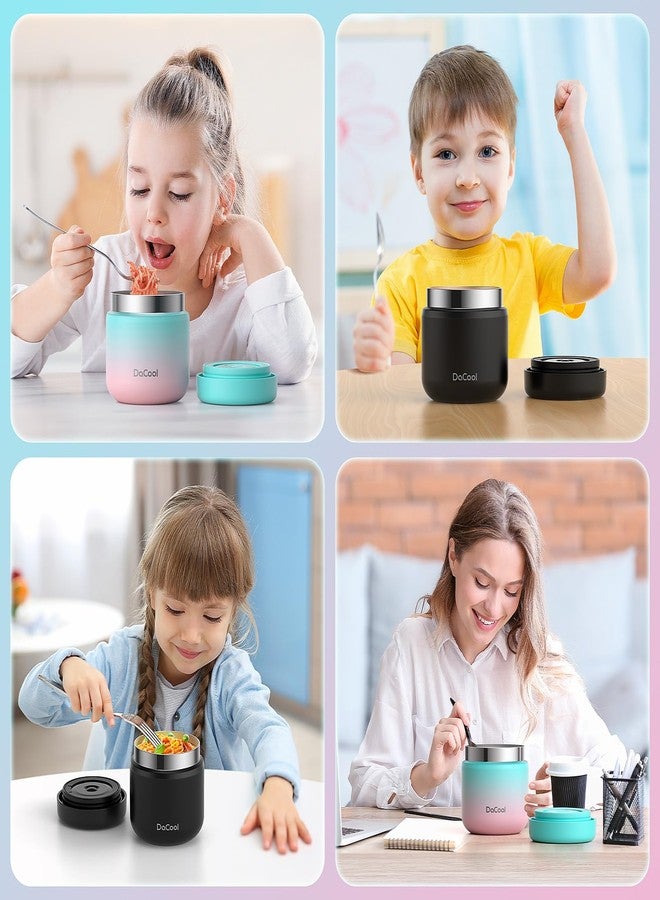 DaCool Kids Thermo for Hot Food Vacuum Stainless Steel Insulated Food Jar 13 OZ Kids Food Thermo Insulated Lunch Container Bento for School Picnic Travel Outdoors,LeakproofBPA Free, Black - Image 5