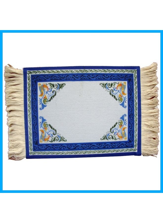 BURAQ Mini Woven Rug Mat Retro Style Mouse Pad, Ramdom Color Delivery  - Image 3
