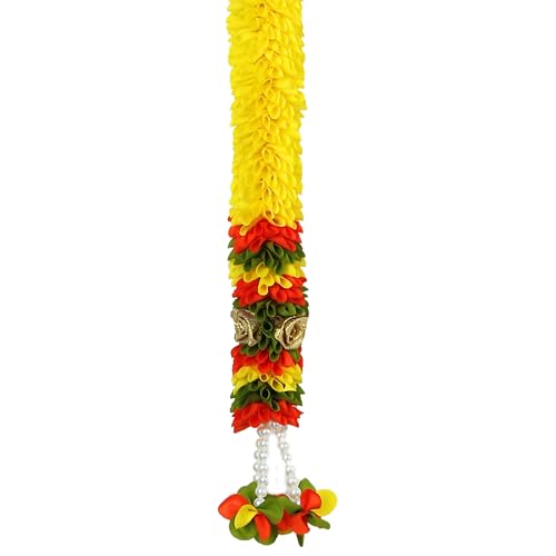 Daedal Crafters Thome Door Set Toran for Main Door Entrance, Reusable Thoran for Mandir & Living Room Décor, Bandarwal for Festival Decoration, Flower Hanging for Home Décor (42x24 inch) - Image 5