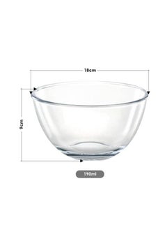 Alissa 1-Piece Transparent Round Decorative Bowl Fruits and Vegetables Serving Mixing Bowls (190ml)  - Image 2