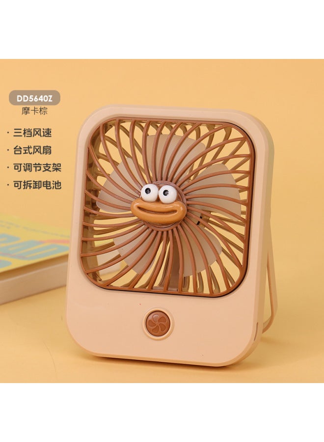 Mini Fan Folding With Bracket Usb Charging Three Wind Portable Outdoor Office Dormitory Desktop Fan