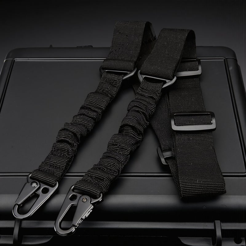 Tactical Sling with Elastic Shock Absorb Upgraded Quick Adjust 135-175cm Black - Image 4