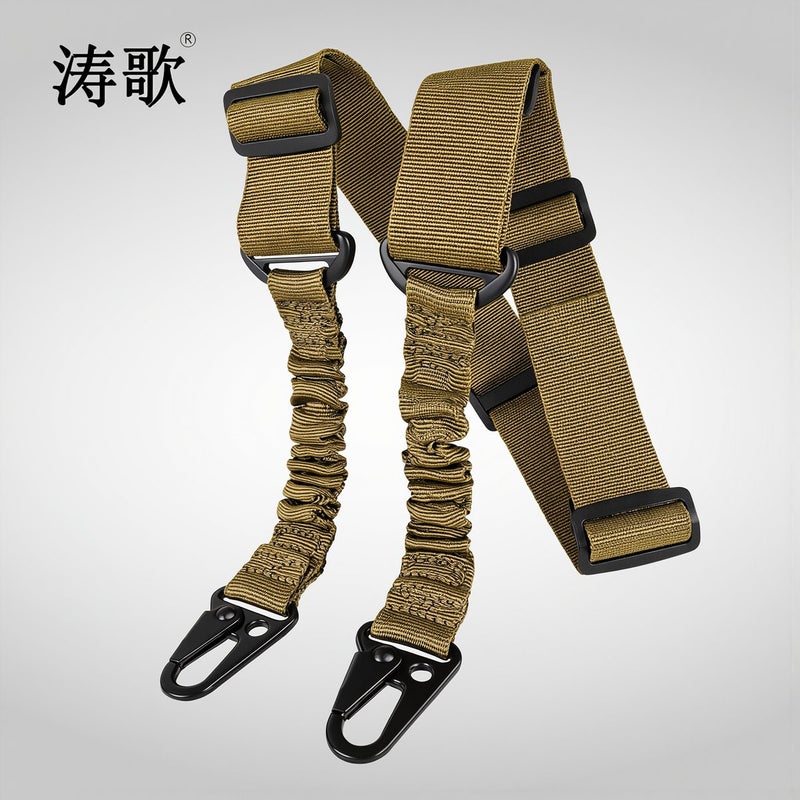 Tactical Sling with Elastic Shock Absorb Upgraded Quick Adjust 135-175cm Black - Image 5