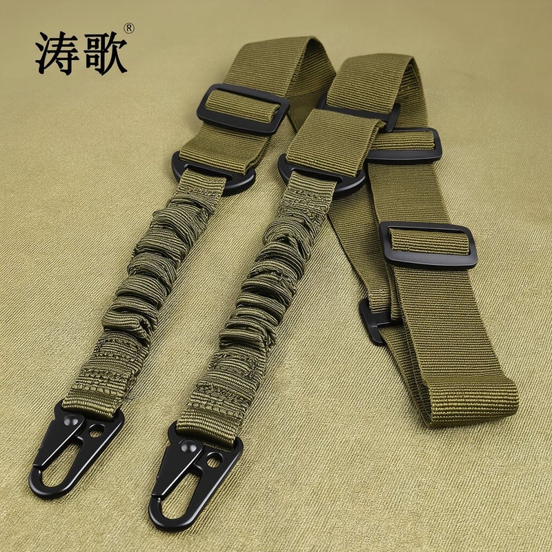 Tactical Sling with Elastic Shock Absorb Upgraded Quick Adjust 135-175cm Black - Image 3