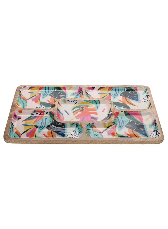 Alsaif Wooden Serving Plate 0.6 X 9 X 15 Cm Rectangular Multi Colored - Image 1