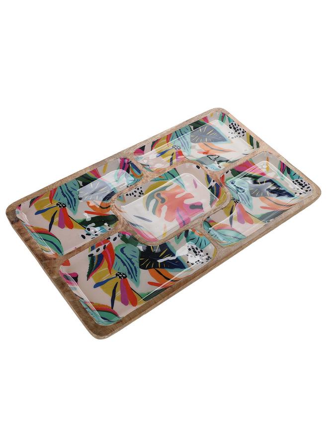 Alsaif Wooden Serving Plate 0.6 X 9 X 15 Cm Rectangular Multi Colored - Image 2