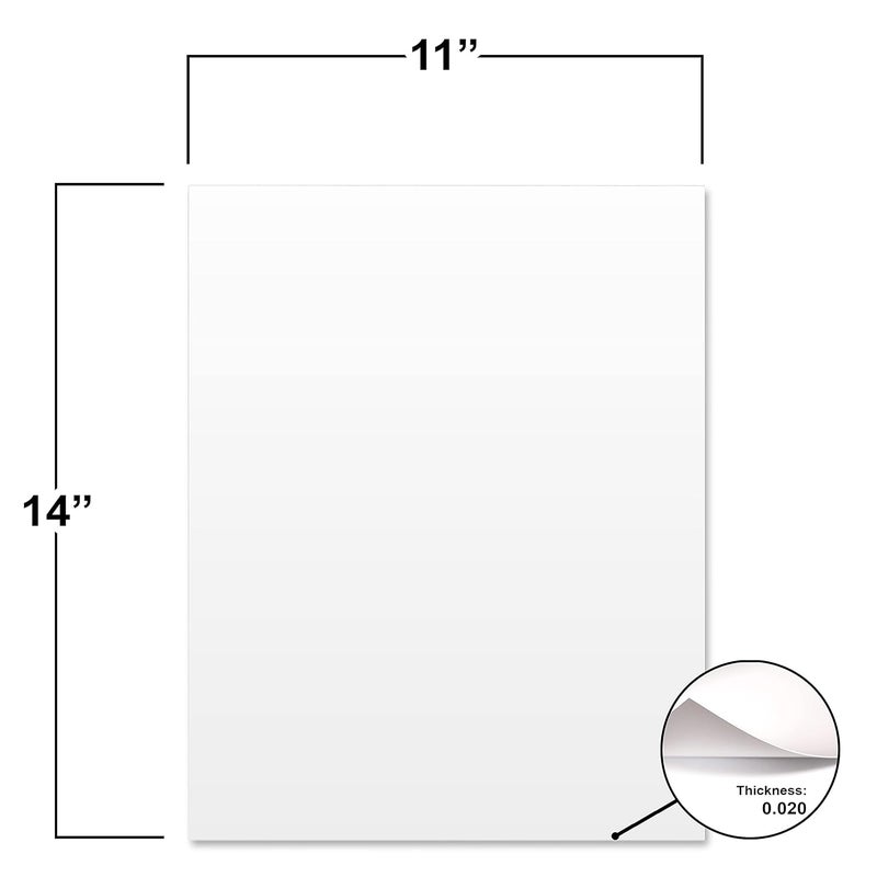 MEGA FORMAT لوح بلاستيك مرن من بوليسترين أبيض 11" × 14" (.020 سمك) لوح ستيرين، مثالي لمشاريع النمذجة، العروض، أوراق بلاستيكية للحرف، أوراق ستيرين لوح بلاستيك متين (5 عبوات) - Image 2