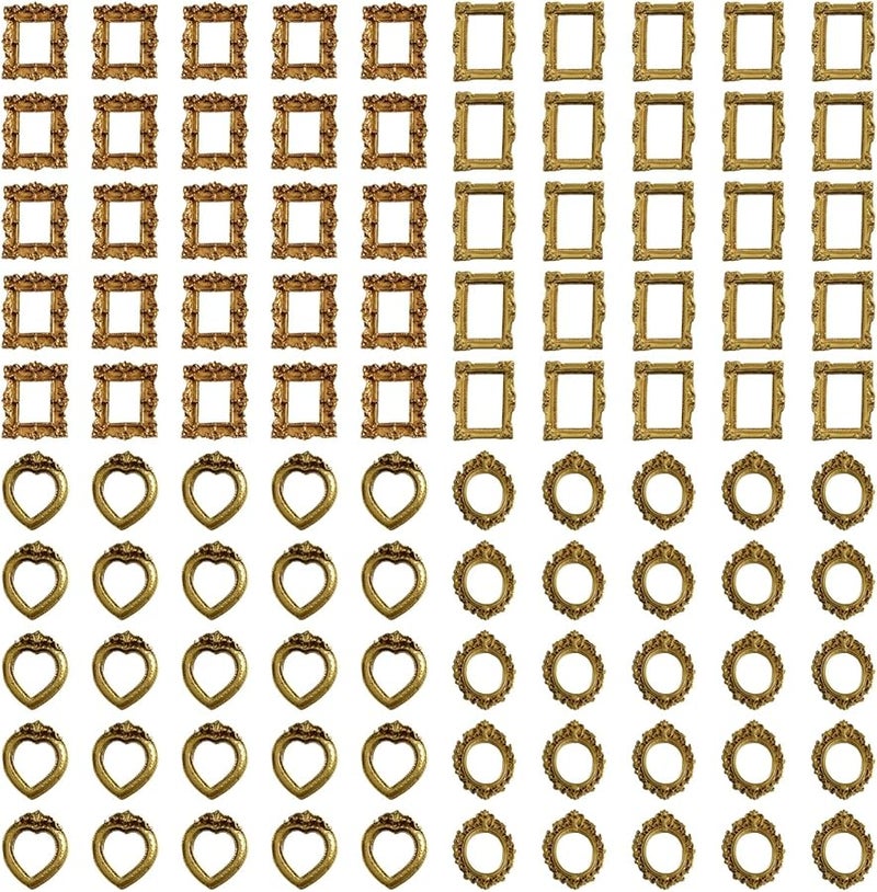 Antique Baroque Gold Resin Photo Frames Set For Jewelry Display Photography Props - Image 1