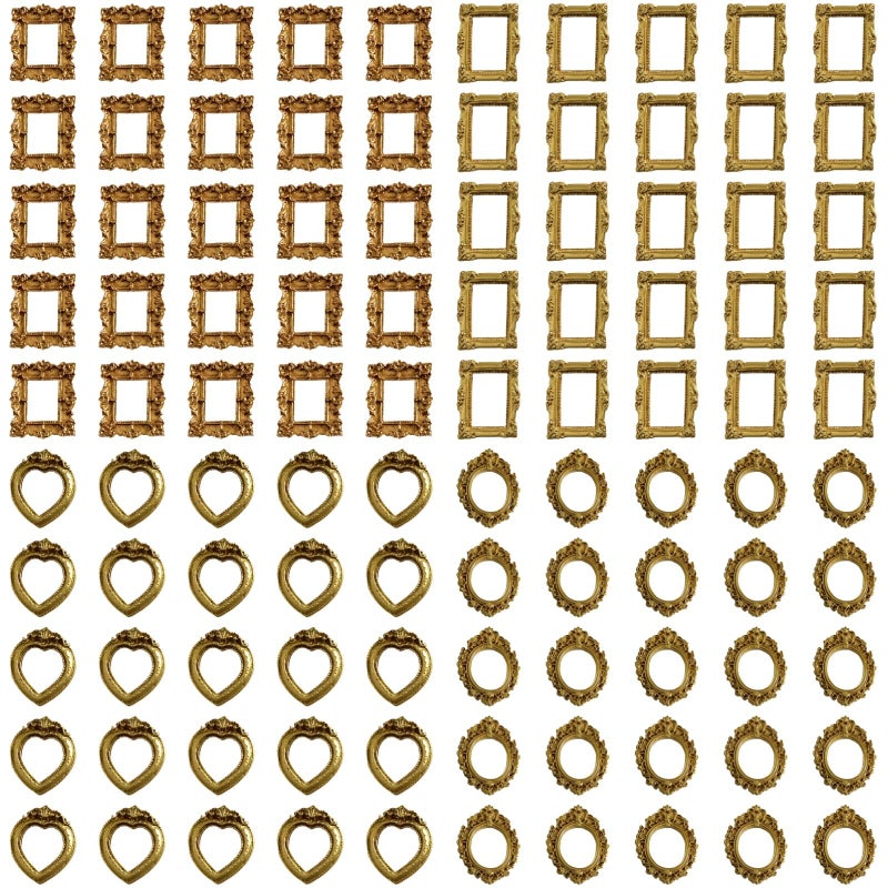 Antique Baroque Gold Resin Photo Frames Set For Jewelry Display Photography Props - Image 2