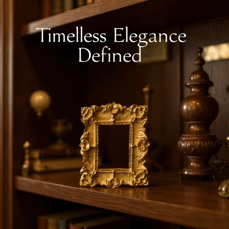 Antique Baroque Gold Resin Photo Frames Set For Jewelry Display Photography Props - Image 3