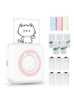 All-in-one Photo Printer Multifunction Portable Printer Wireless Instant Mini Printer Support BT Connection with 6 Thermal Paper Rolls+5 Self-adhesive Paper Rolls+3 Color Thermal Paper Rolls 57mm