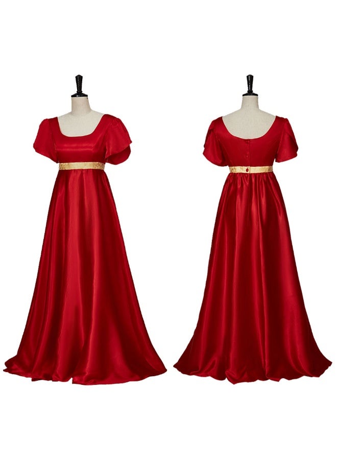 NIBEMINENT Century dress, satin vintage dress, Victorian ball dress, imperial waist dress, Regent dress - Image 1